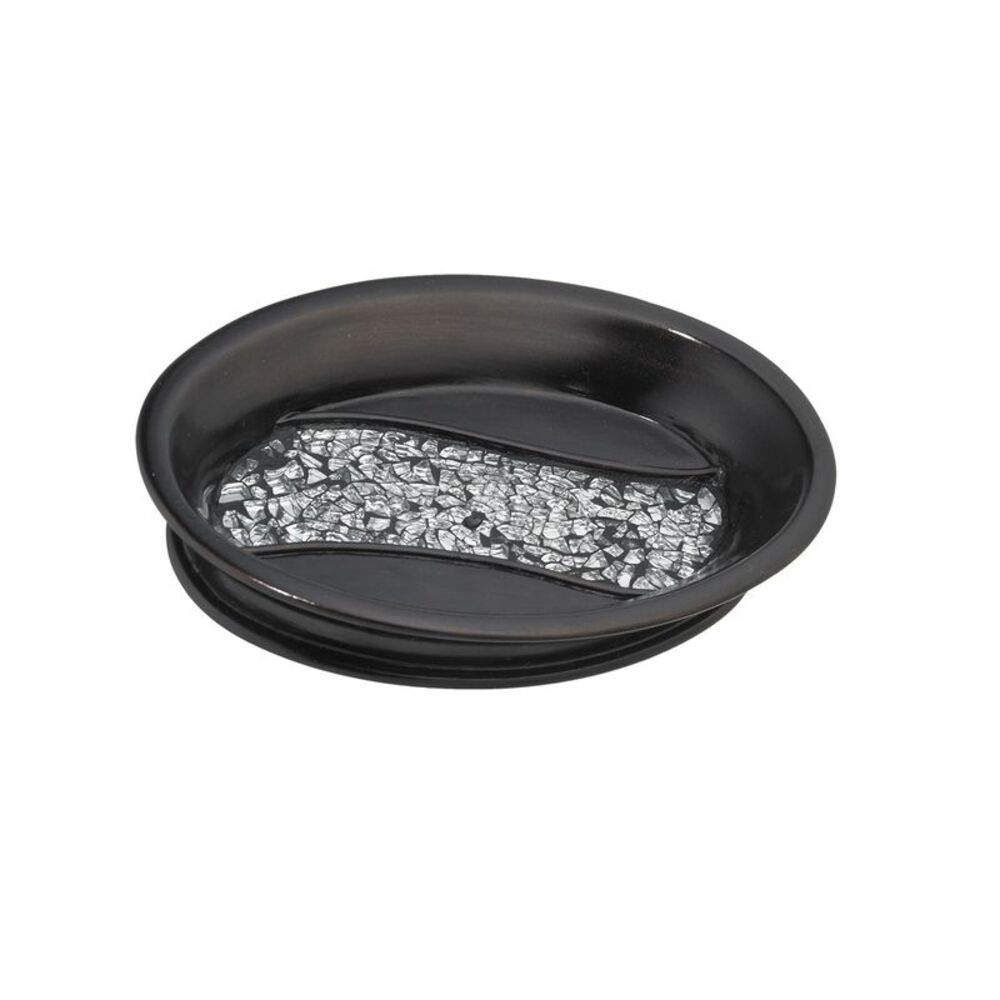 Sinatra Orb/Brown Bath Accessories Soap Dish - 2"H x 5"W x 3"D